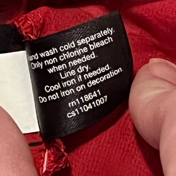 Lane Bryant Women's Red & Black Paisley Embellished Sheer Blouse Sz 14/16 NWT - Picture 8 of 8